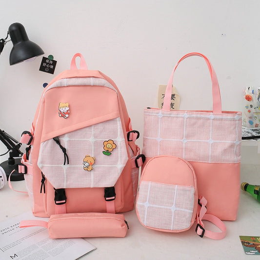 Kawaii Women's Large Capacity Backpack For Junior High School Students