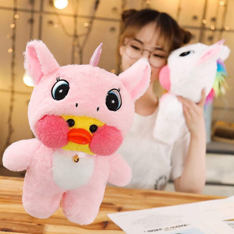 Kawaii Duck with Cute Animals Costume Doll Plush Toys