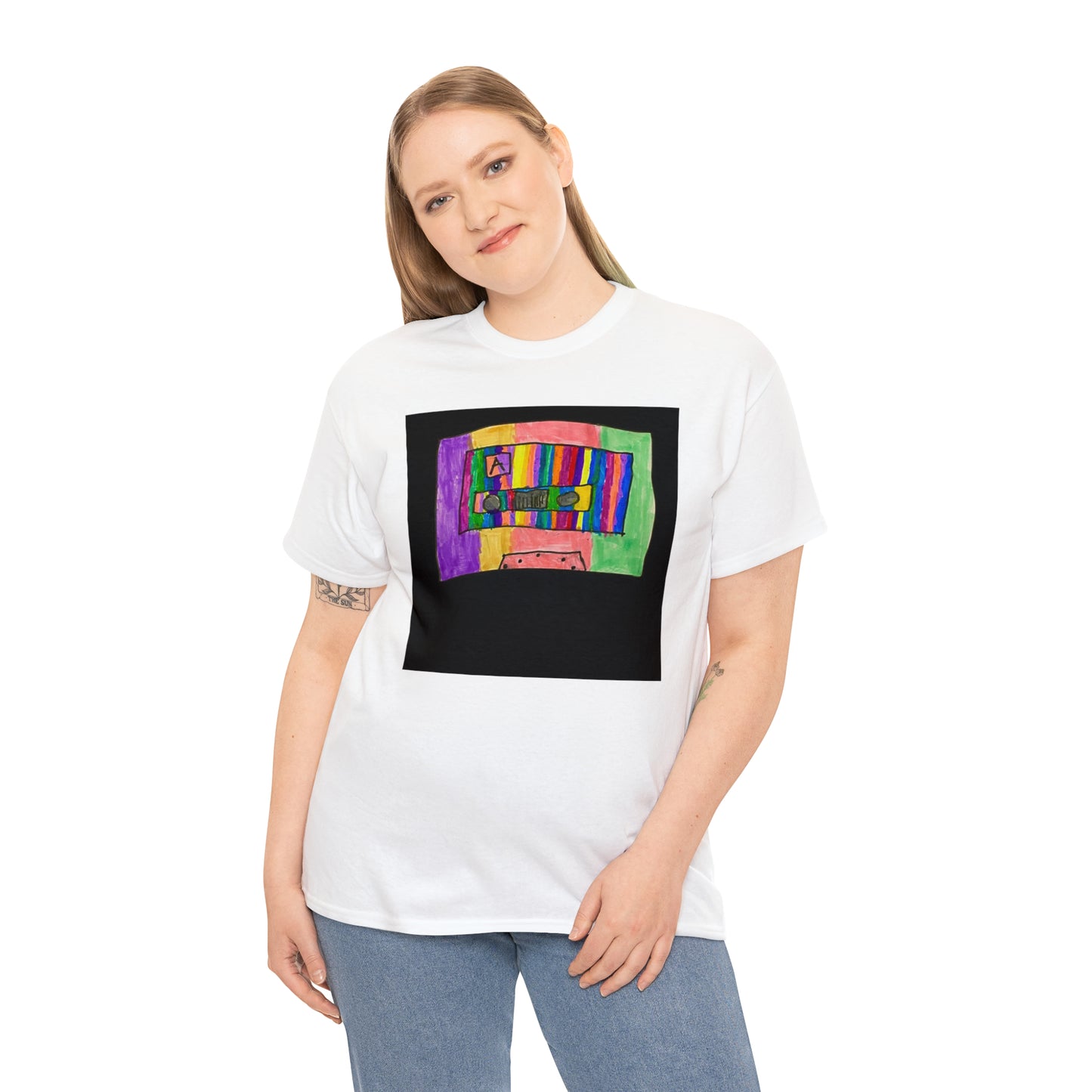 Kawaii T-shirt Cassette Vintage Art Pop Design T-shirt unisexe en coton épais