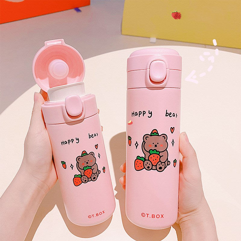 Kawaii Thermo Cute Strawberry Bear Designs bounce cup mug
