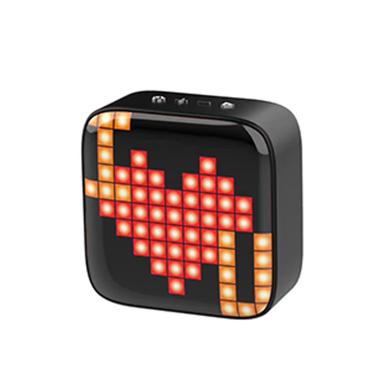 Altavoz Diseños de pantalla de píxeles Cuadrado LED Creativo Bluetooth Gran sonido Diseños geniales
