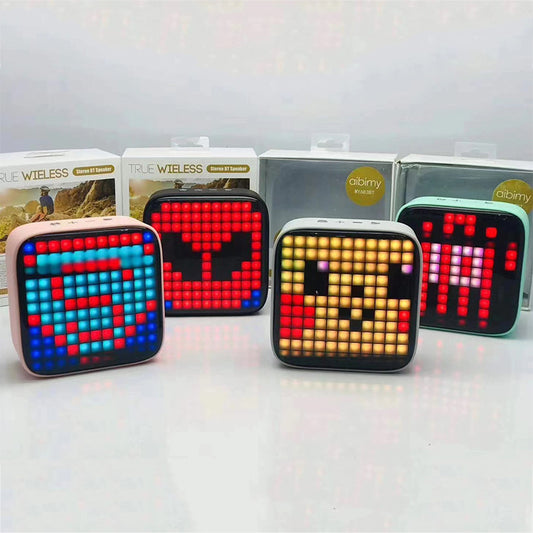 Speaker Pixel Screen Layouts Square LED Creative Bluetooth Great Sound Cool Designs