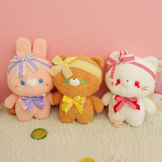 Kawaii Plush Dolls Cute Animals Rabbit Pig Kitty Pillow