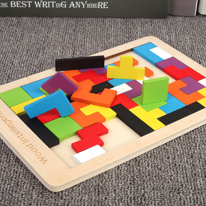 Kawaii Tetris Puzzle Jeu en bois Cool Toy Design 