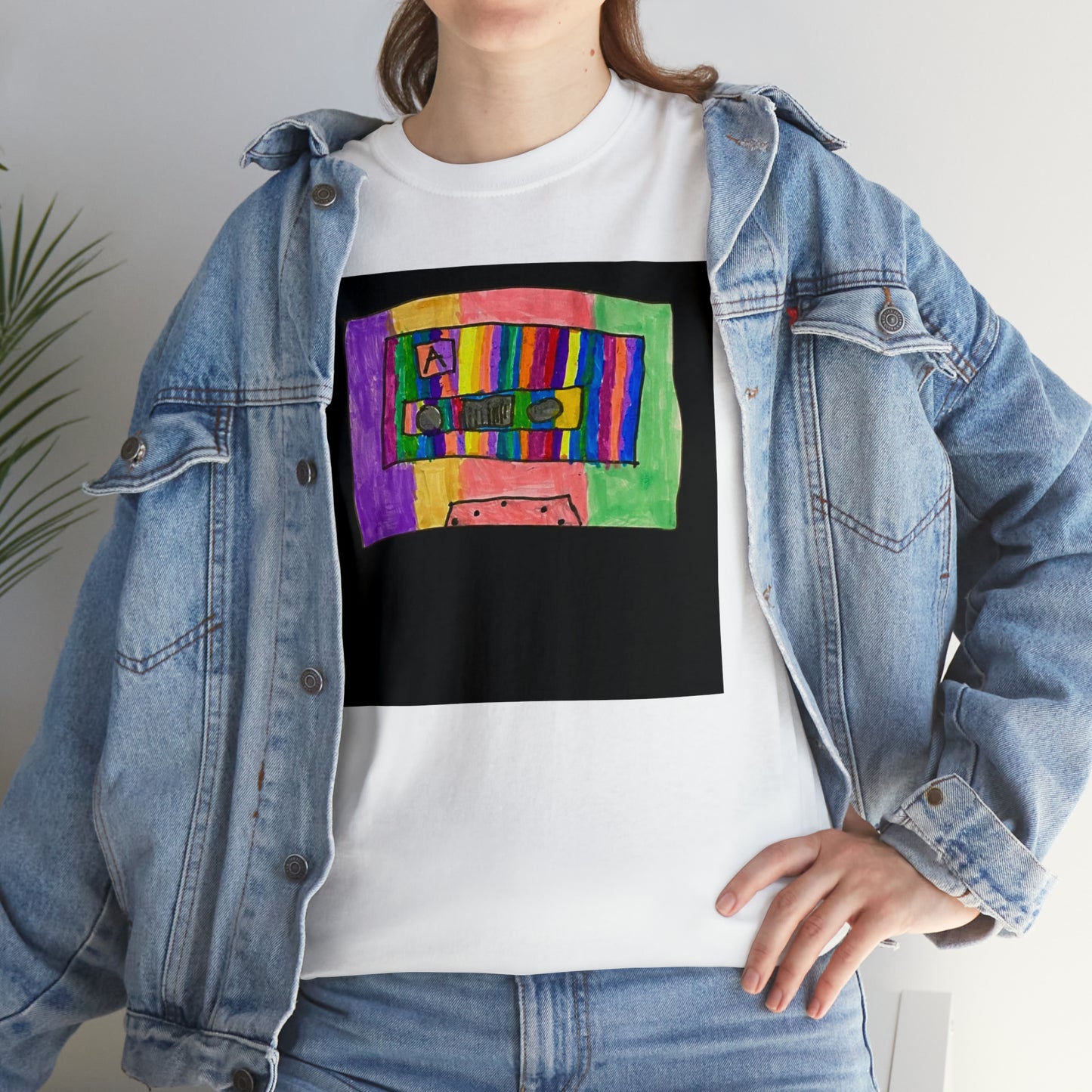 Camiseta Kawaii Cassette Vintage Art Pop Design Camiseta de algodón pesado unisex