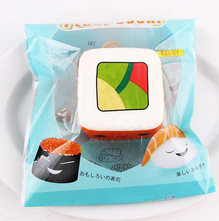 Jouet anti-stress Jouets à montée lente Kawaii Cartoon Face Cute Yummy Sushi Kids Gift