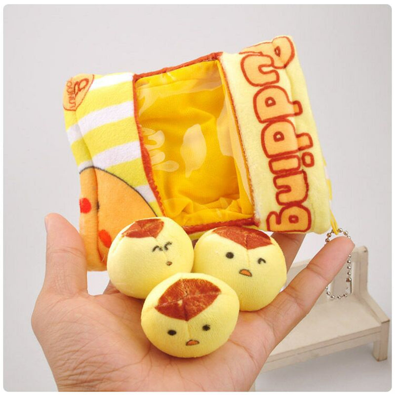 Kawaii Mini Plush Balls Snack Bag Pendant Pudding Cute Animals