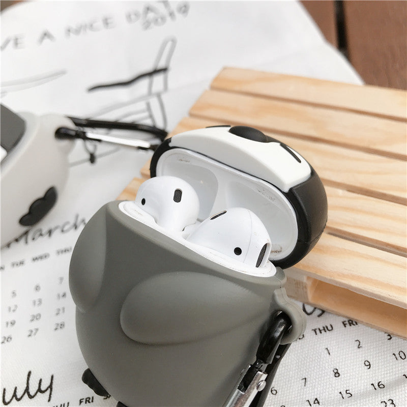 Ensemble d'écouteurs Kawaii Penguin compatible avec Apple, mignon