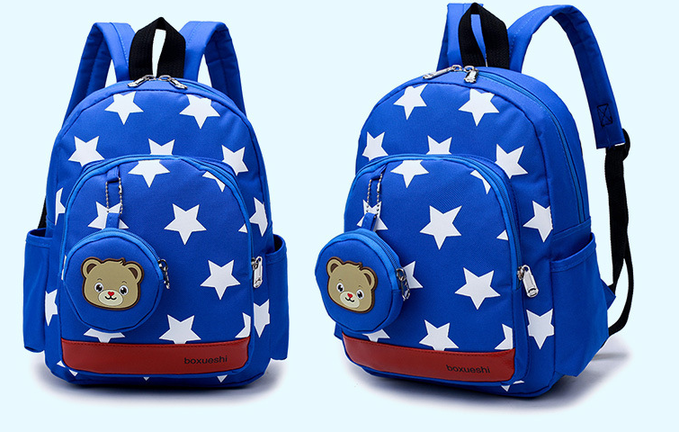 Kawaii Stars &amp; Cute Bear School Backpack Sac à bandoulière tendance et chambre d'enfant