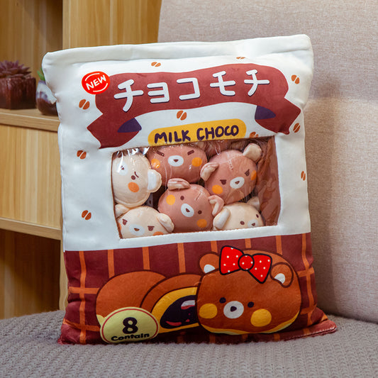 Kawaii Plush Balls Snack Cute Toy Pillow Milk Choco Bears