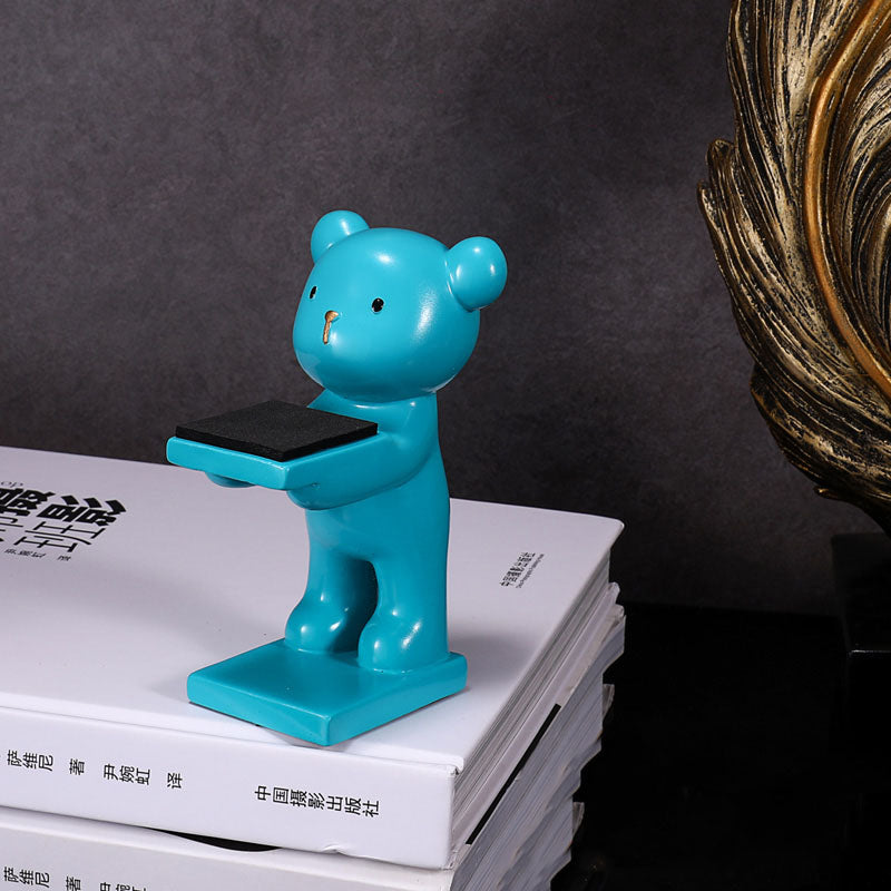 Kawaii Creative Cat Watch Table Soporte de exhibición de oso lindo