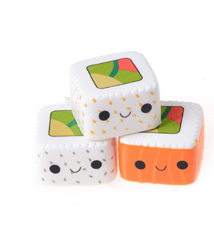 Stress Relief Toy   Slow Rising Toys Kawaii Cartoon Face Cute Yummy Sushi Kids  Gift