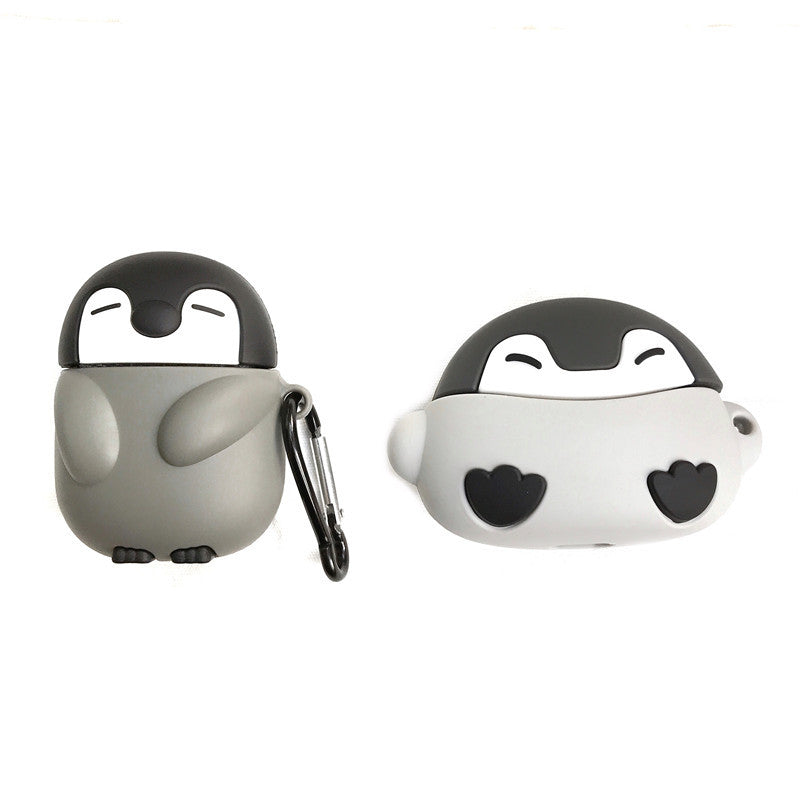 Ensemble d'écouteurs Kawaii Penguin compatible avec Apple, mignon