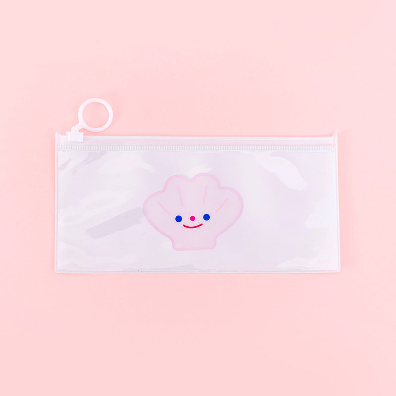 Kawaii Stationery Bag With Ring Zipper Cute Cartoon Anime Bag