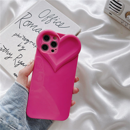 Kawaii Rose Love Wrist Strap Silicone Cute Mobile Phone Case