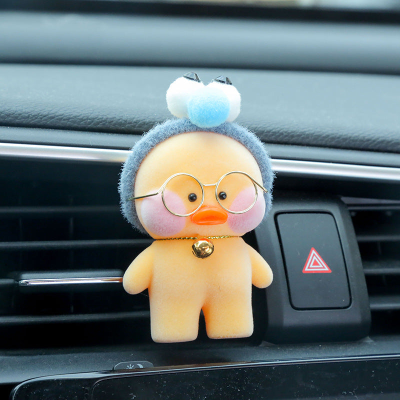 Kawaii Cafe Duck Toy Cartoon Cute Duck Car Decor Animal Dolls