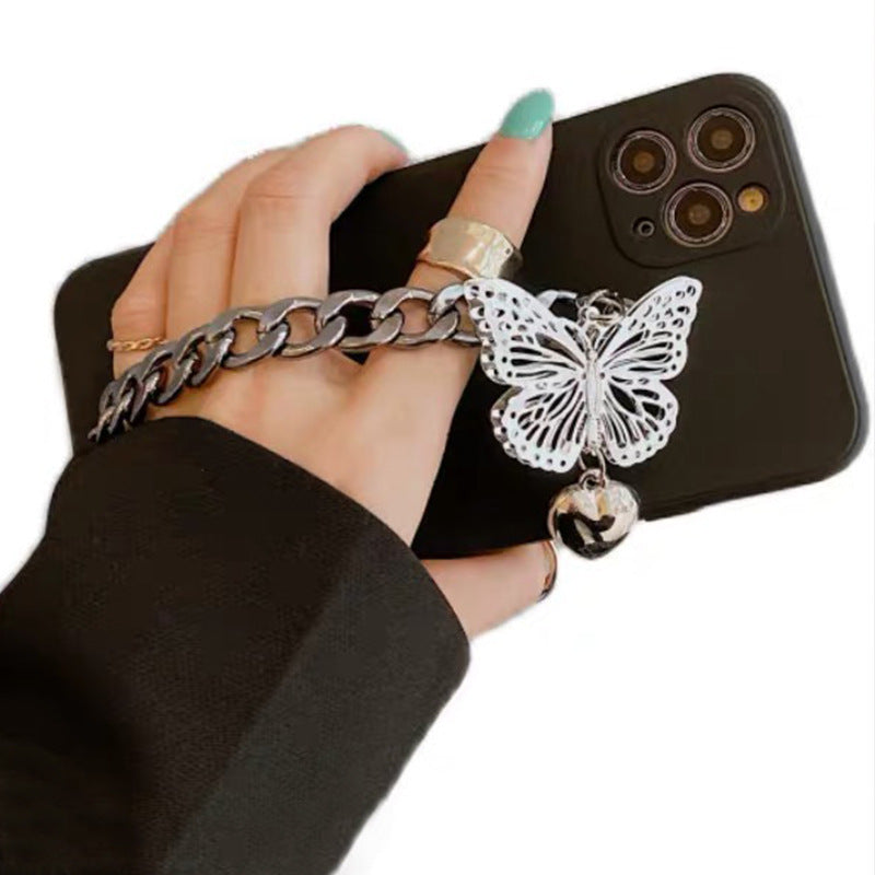 Kawaii Women's Fashion Simple Butterfly Bracelet Silicone Phone Case