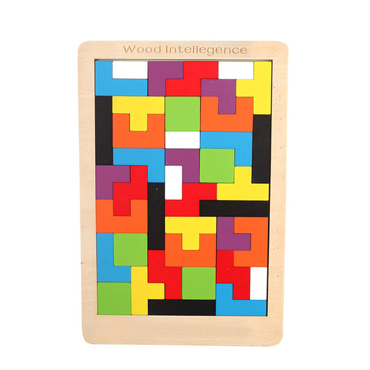 Kawaii Tetris Puzzle Wooden Game Cool Toy Design