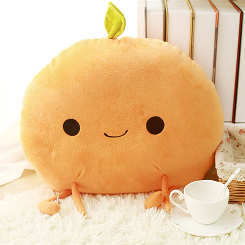 Kawaii Fruits Plush Pillow Cushion Peach Mango Orange Pear Cute Plush Doll
