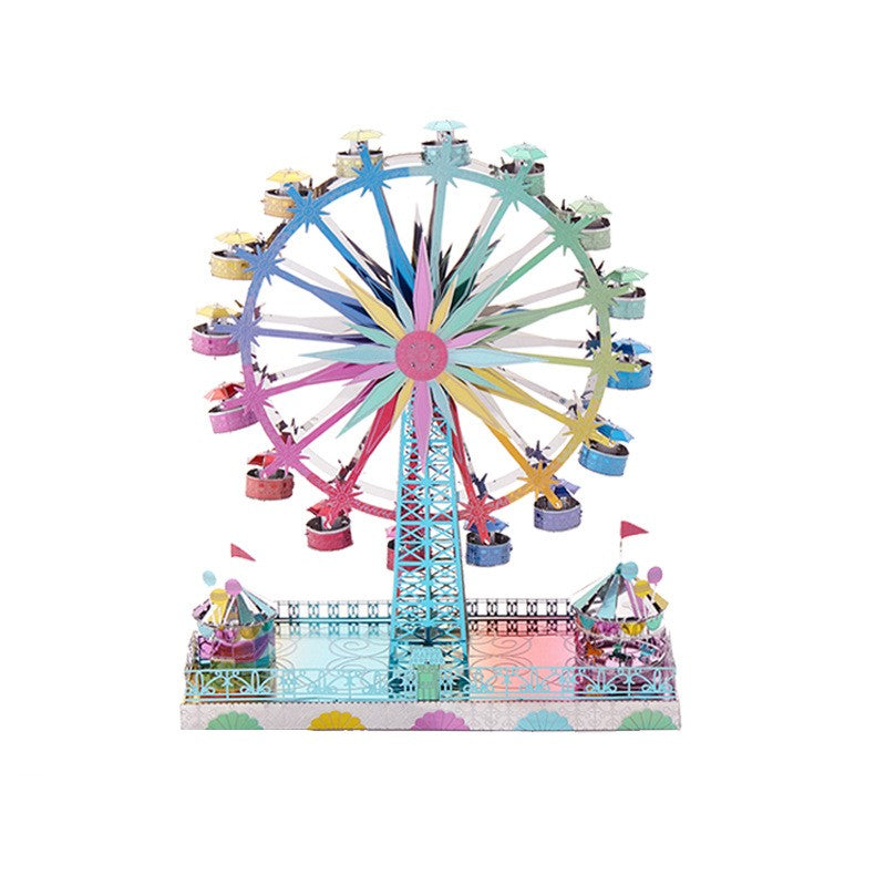 Kawaii Ferris Wheel Fair Puzzle fait à la main Assemblage de jouets Ornements mignons