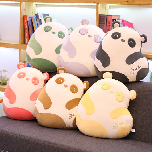 Oreiller de panda coloré de Kawaii Oreiller de poupée en peluche de sommeil d'anime de dessin animé mignon