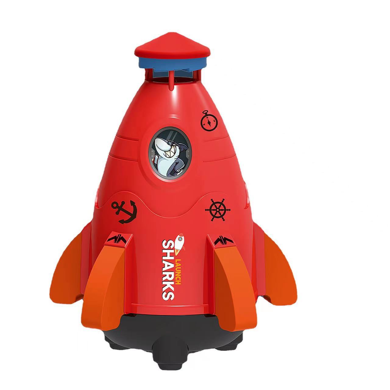 Kawaii Space Rocket Sprinkler Spinner Juguete de agua Niños Nuevo Cool