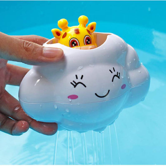 Kawaii Giraffe on Cute Cloud Water Spray Bath Pool Toy