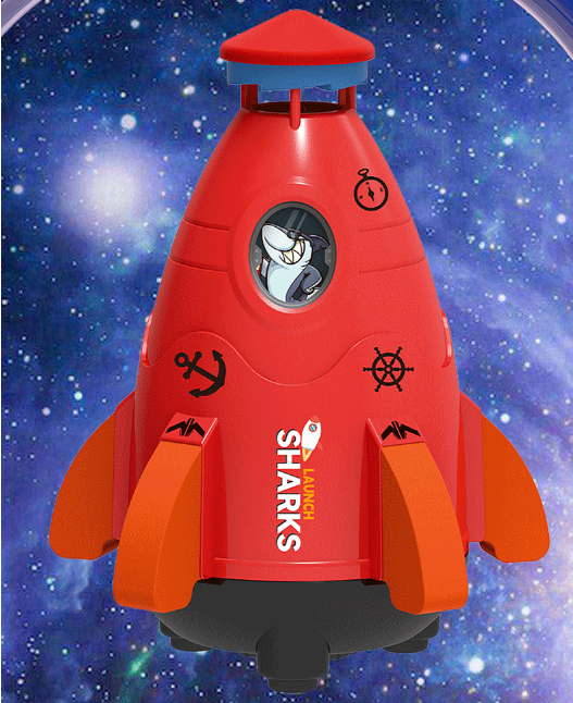Kawaii Space Rocket Sprinkler Spinner Water Toy Kids New Cool