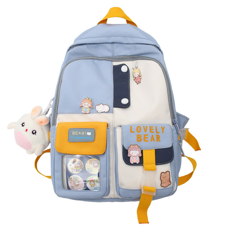 Kawaii Japanese Backpack Love Bear Anime All-match Large Capacity