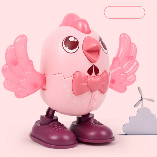 Commande vocale de jouet éducatif mignon de balancement électrique de poulet de Kawaii