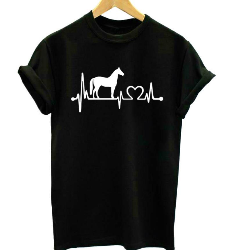 Camiseta Kawaii mujer Camiseta manga corta Heart Beat for Animals and Nature