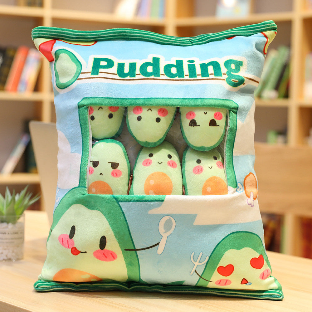 Kawaii Doll Cute Soft Plush Toy Snack Pillow Pingüino, Aguacate, Conejo, Corgi, Totoro