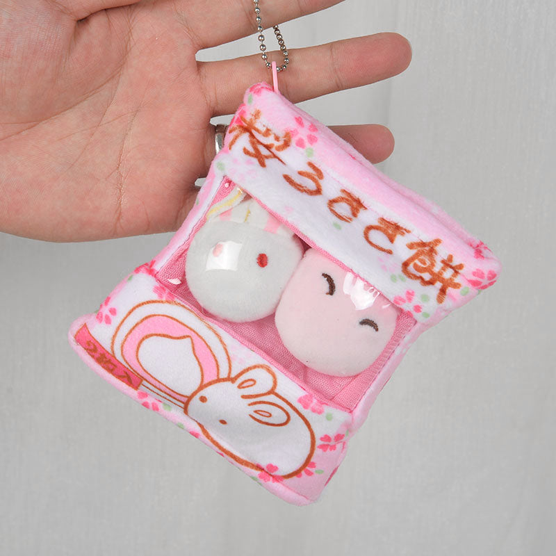 Kawaii Mini Plush Balls Snack Bag Pendant Pudding Cute Animals