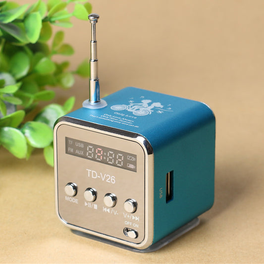 Kawaii Bluetooth Speaker Creative Vintage Radio U Port With Screen Mini TDV26 Card