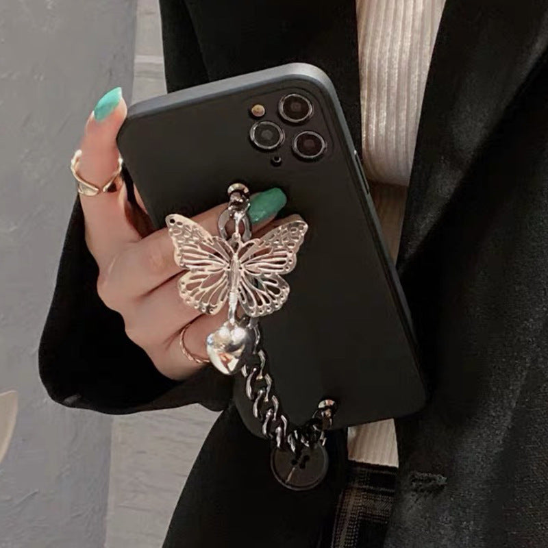 Kawaii Women's Fashion Simple Butterfly Bracelet Silicone Phone Case